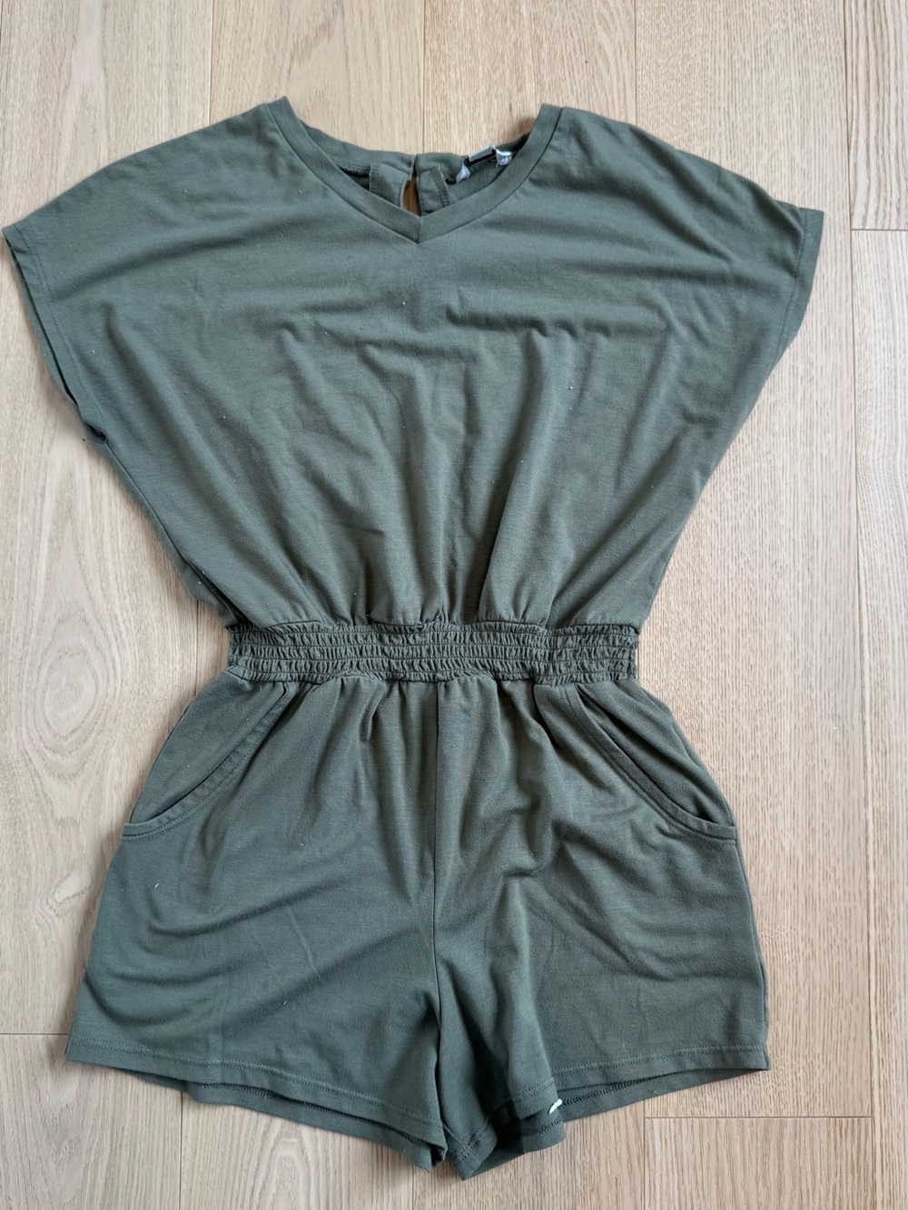 Habitual Kids - Olive Green Short Sleeve Jumpsuit